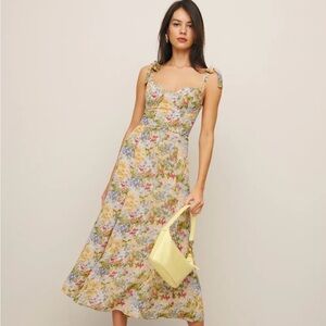 Reformation Pastel Floral Midi Dress